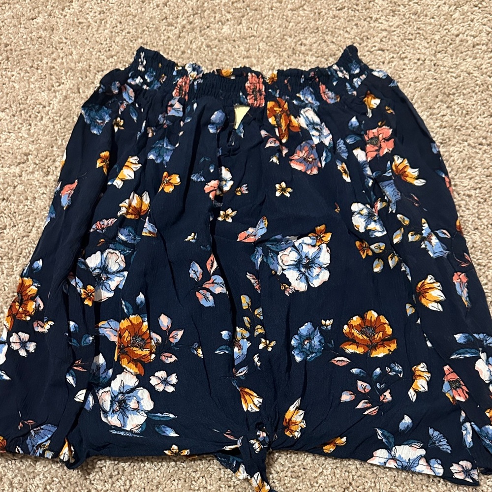 Wishful Park Navy Floral Blouse